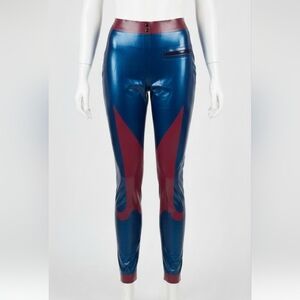 Libidex Latex Pants Metallic Blue And Plum XS